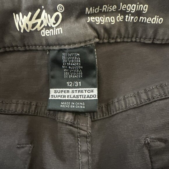 Mossimo Mid Rise Jeggings Jeans Pants Stretchy Women 12/31 R Brown Grey Grunge - Picture 13 of 14